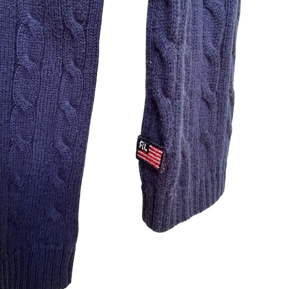 Polo Jeans Co. Ralph Lauren Navy Cable Knit Sweater – Size L - Picture 4 of 4